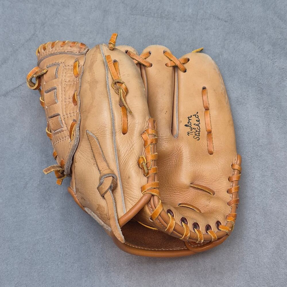 Hansun Professional Model Nylon Stiched Vintage Leather Baseball Glove Mit 11.5"
